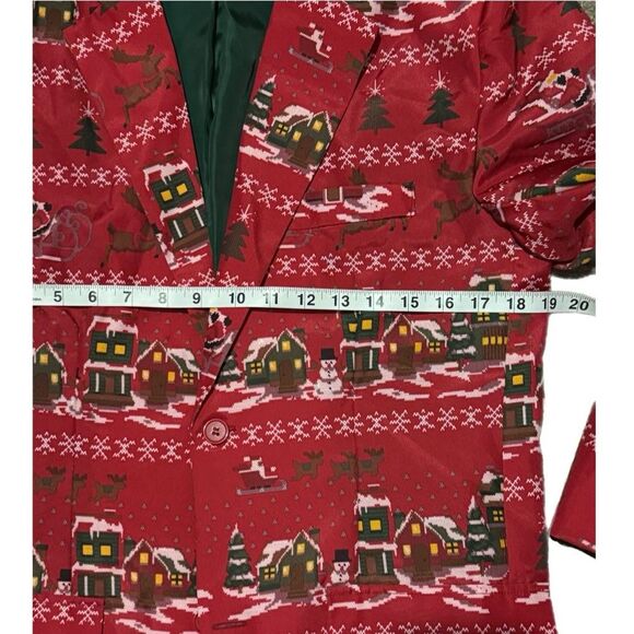 Men's Christmas Blazer Jacket - Ugly Christmas Sweater - Picture 6 of 7
